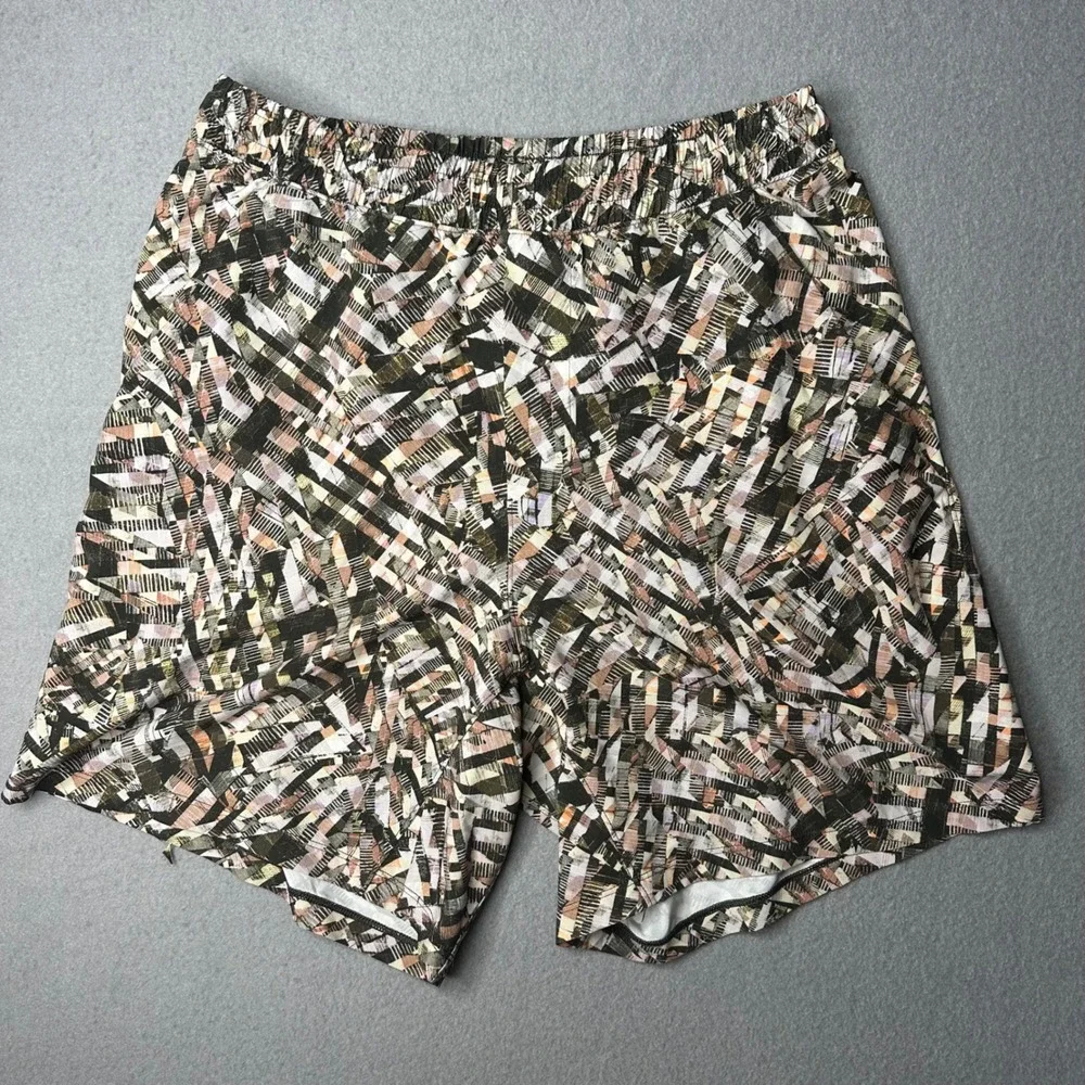 Lululemon Pace Breaker Shorts Men Medium Olive Multi 7